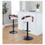 Ensemble de 3 tabourets de bar pivotants contemporains à hauteur réglable, base en chrome et siège en similicuir noir-1428458755-1428458766