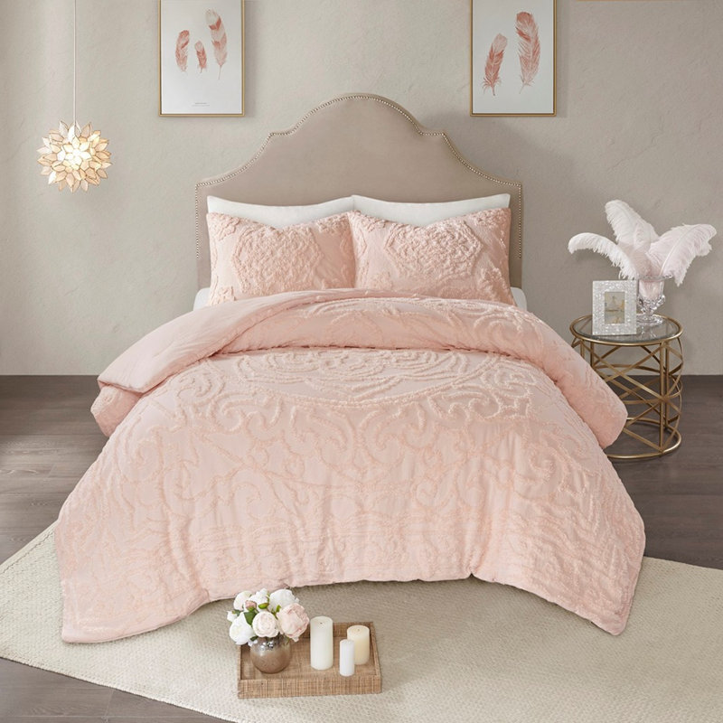 Madison Park Laetitia Blush Comforter Set King/cal King 100% Cotton - Oeko-tex Certified