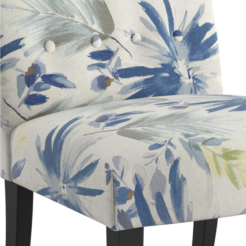Scolley Upholstered Slipper Chair, Ocean Floral 100% Polyester