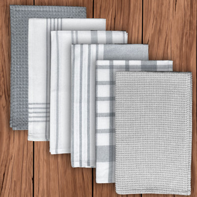 Cotton Stripe Waffle Dish Cloth Kitchen Towel