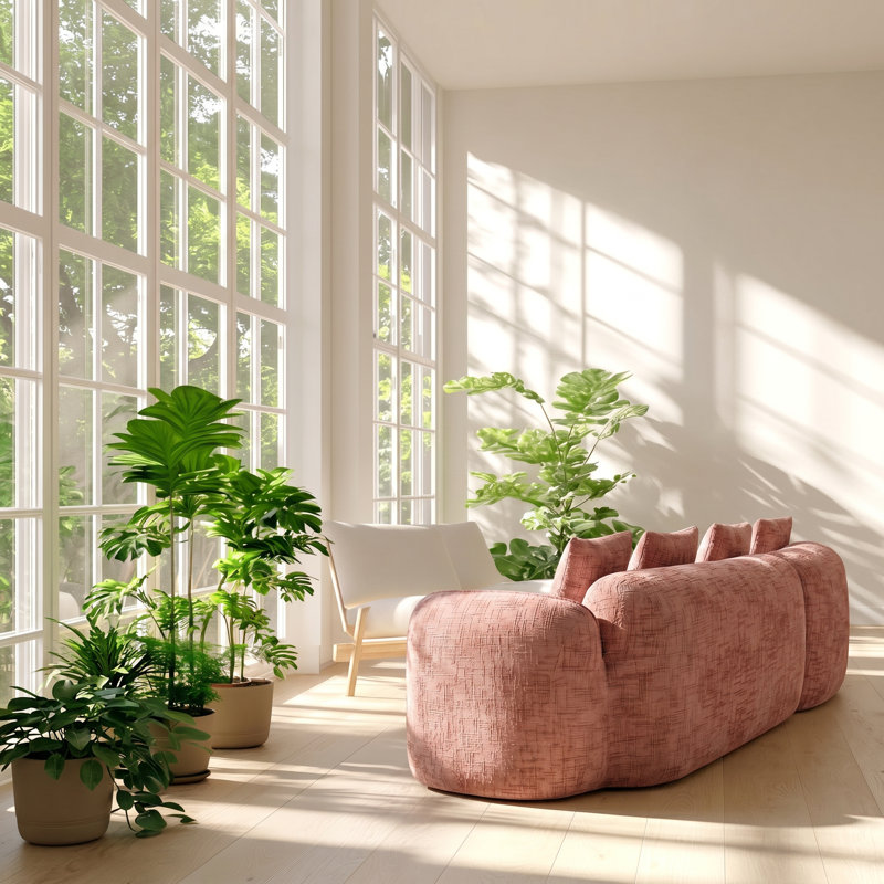 Canapé modulaire en forme de L à 4 places en l 101,18 po x P 66,93 po Retro