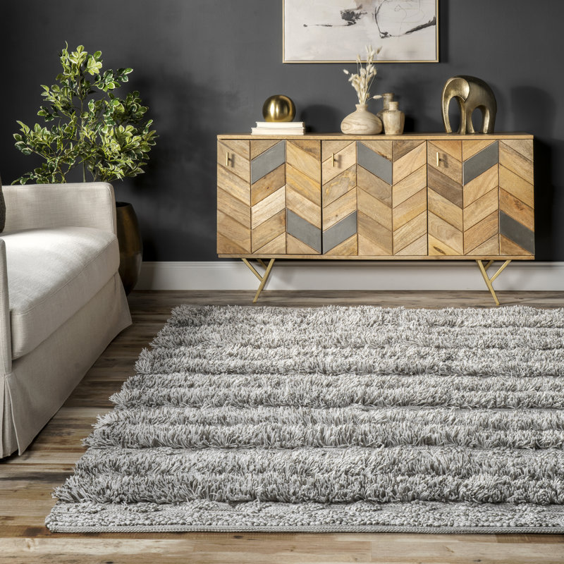 Striped Indoor Rug, Rectangle 5' x 8'
