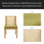 Chaises de salle à manger en rotin, structure en bois massif avec accoudoirs décoratifs, siège rembourré en lin, chaises d'appoint de style rustique en bois pour cuisine, salle à manger, salon, finition naturelle, paquet simple
