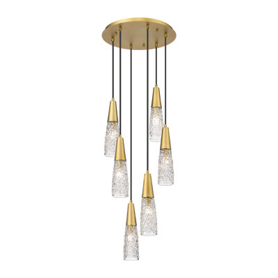 Godbee - 6 Light 14" Cord Hung Multi Pendant