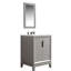 Elizabeth 24" Carrara White Marble Countertop Bath Vanitywith Mirror-2074134813