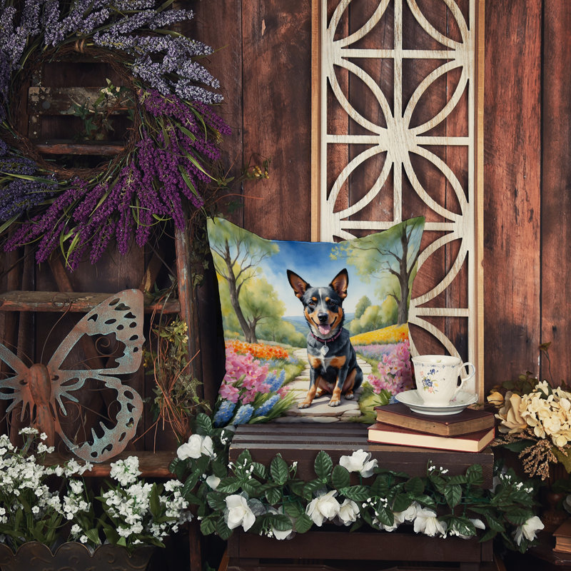 Coussin décoratif intérieur / extérieur Spring Path, H 14 po x l 14 po