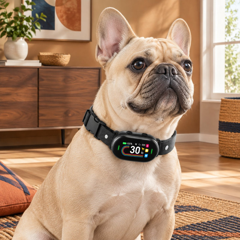 For small, medium, and large dogs weighing 10-100lbs, this upgraded humane smart anti-bark collar helps control barking while preventing false activations and recording bark counts; it has 4 training modes and 8 sensitivity levels.