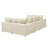 Modular 6 - Seat Corduroy Sectional For Entertaining Space, Engineered Wood Frame, Coil Spring, 116.5 In Width Piece Relaxing, Cream Color, And Sinuous Low Profile Legs, 352 Lb Weight