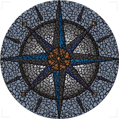 Laakea Compass 29" Decorative Pool Mat - Pool Art