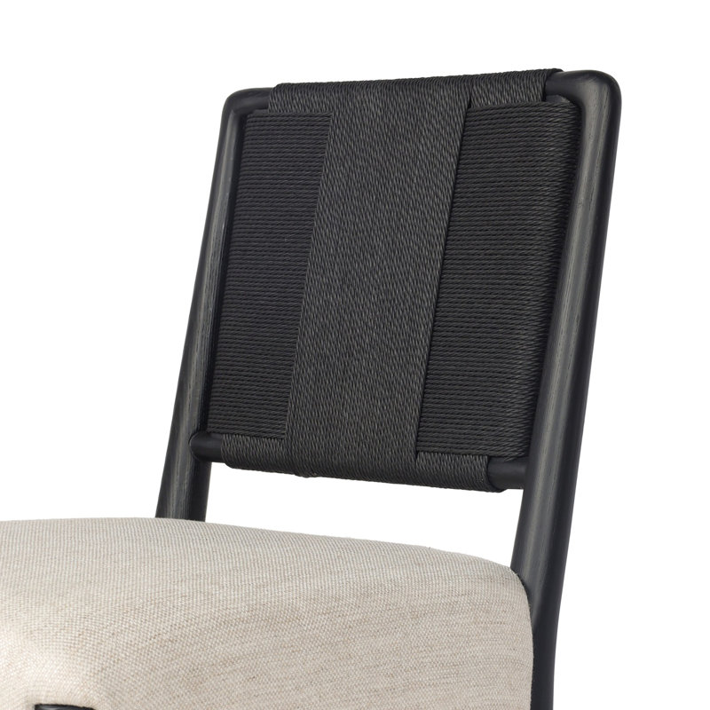 Rothler Dining Chair-Alcala Wheat, Black Brushed Ash, Essence Natural