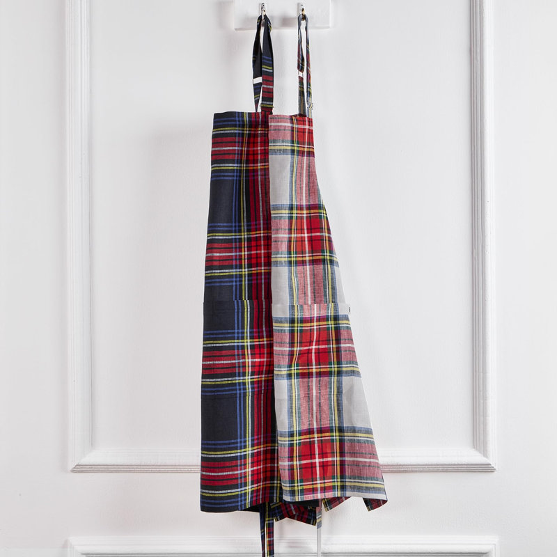 Linen Bib Apron - 100% Pure Linen Apron, White