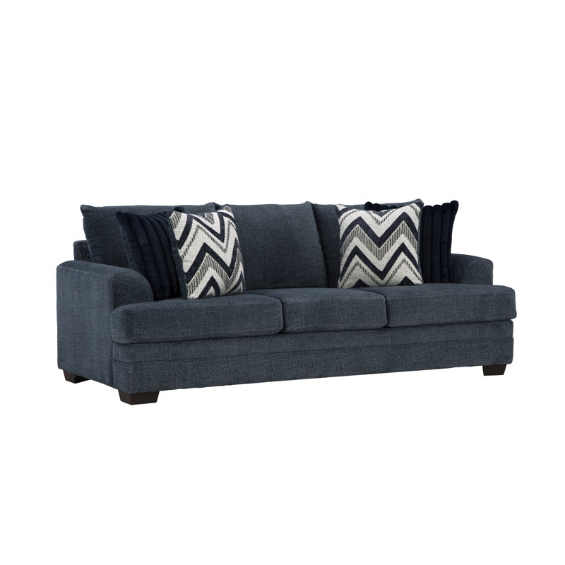 Ahuli Upholstered 93'' Sofa, Navy