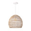 Luminaire suspendu Nagle, luminaire suspendu en rotin tissé, abat-jour en rotin en osier pour le bar-salon-1098673791