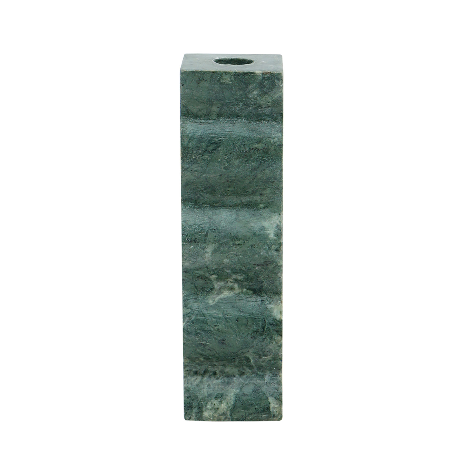 Marble Taper Candle Holder - Teal, 7" H x 2" W x 2" D