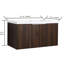 Meuble-lavabo moderne de 36 pouces avec lavabo, porte à fermeture en douceur, 2 portes, noyer, rangement généreux pour une utilisation ordinaire, fixation murale de 36 pouces, élégance et amplement suffisant