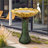 Cherysse Concrete / Cement Pedestal Birdbath