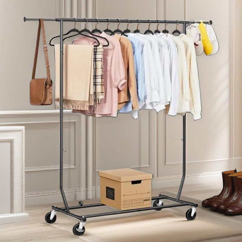 40cm Heavy Duty Extendable Metal Clothing Rail Bedroom Furniture