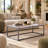 Braesgate 48" Modern Luxe Solid Marble Coffee Table