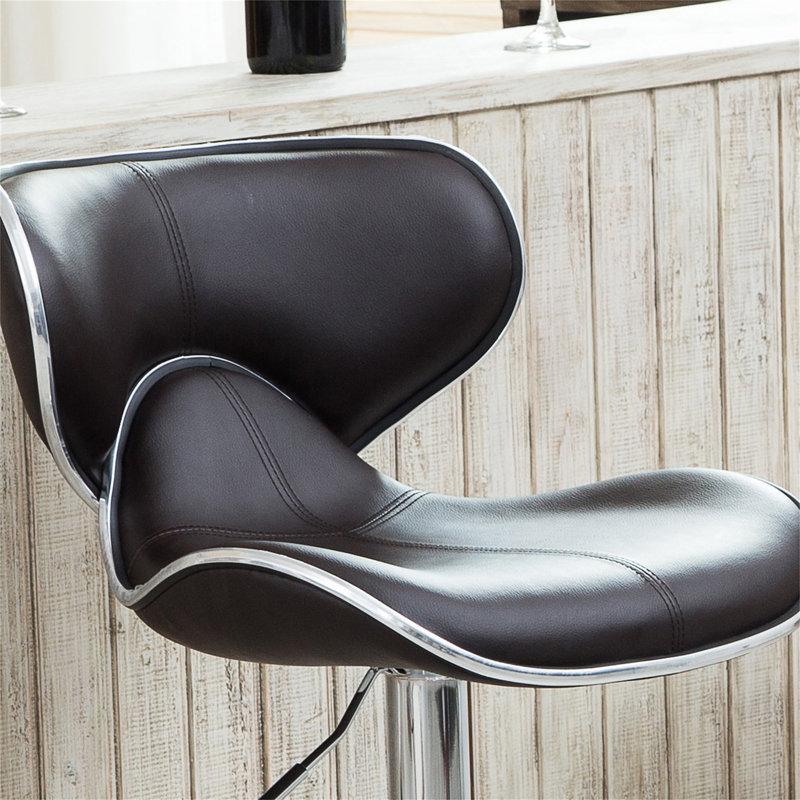 Ensemble de 2 tabourets de bar Upholstery Airlift, Marron foncé
