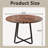 43.3" Round Dining Table For 4-6 People, MDF Wood Tabletop With Metal Legs, Modern Kitchen Table With X-Shaped Base, Large Round Table For Dining Room, Living Room, Apartment.-2102085929