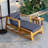 Acacia Wood Outdoor Lounge Set - Chair And Ottoman With Removable Cushions-1858119911