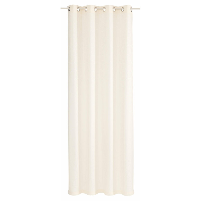Coursey Room Darkening Curtain Single Panel, 145cm H x 132cm W, Beige