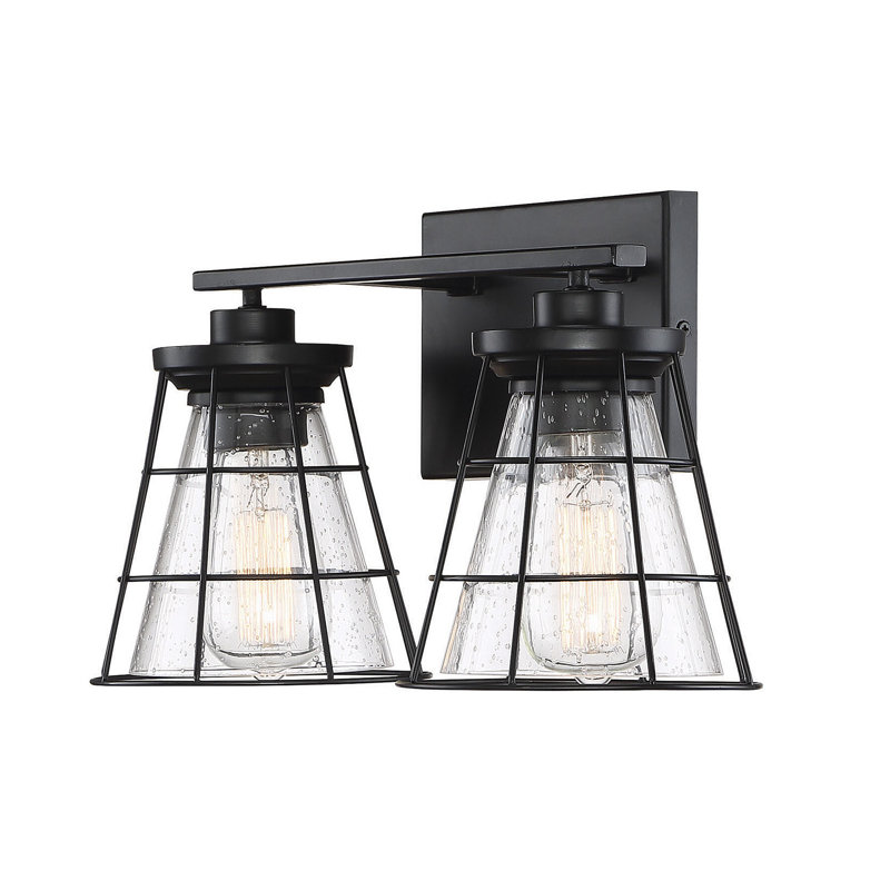 Éclairage pour meuble-lavabo noir Zahir