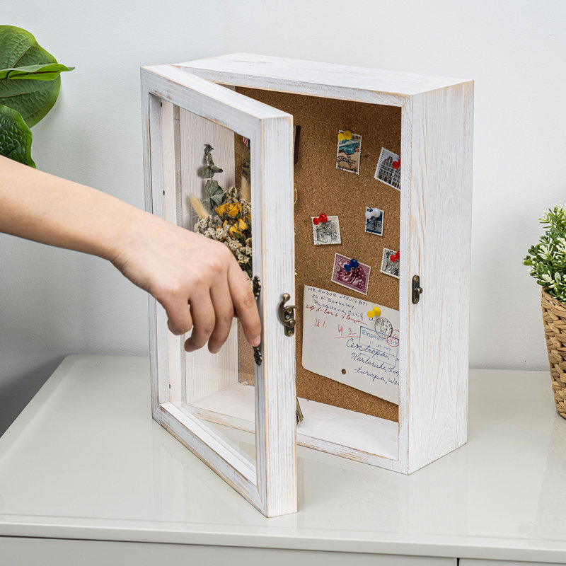Beechmoor Solid Wood Shadow Box Picture Frame, Rustic White