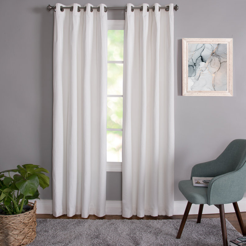 Panneau de rideau obscurcissant 100% polyester avec œillets Mentzer , l 50 po x L 63 po