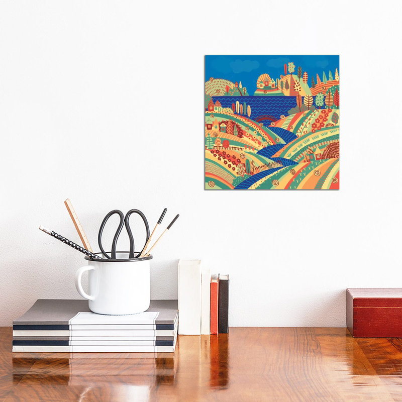 Village On The Hill by Alisa Galitsyna - Wrapped Canvas Print, 30.48 cm H x 30.48 cm W