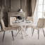 Extendable Oval Metal Base Dining Table-2054297506