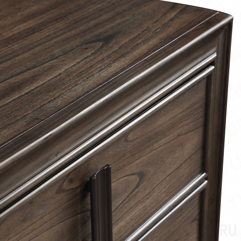 6-Drawer Dresser, Contemporary Wood for Bedroom - Dark Brown