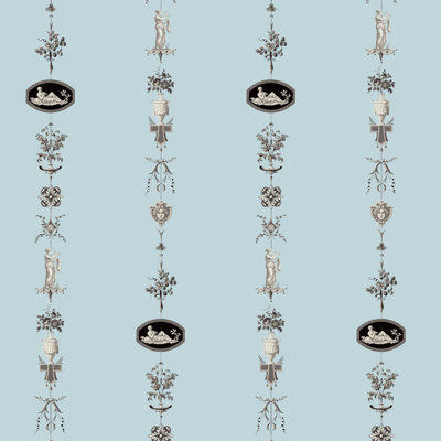 NeoClassical Stripe - Daytime Blue Wallpaper