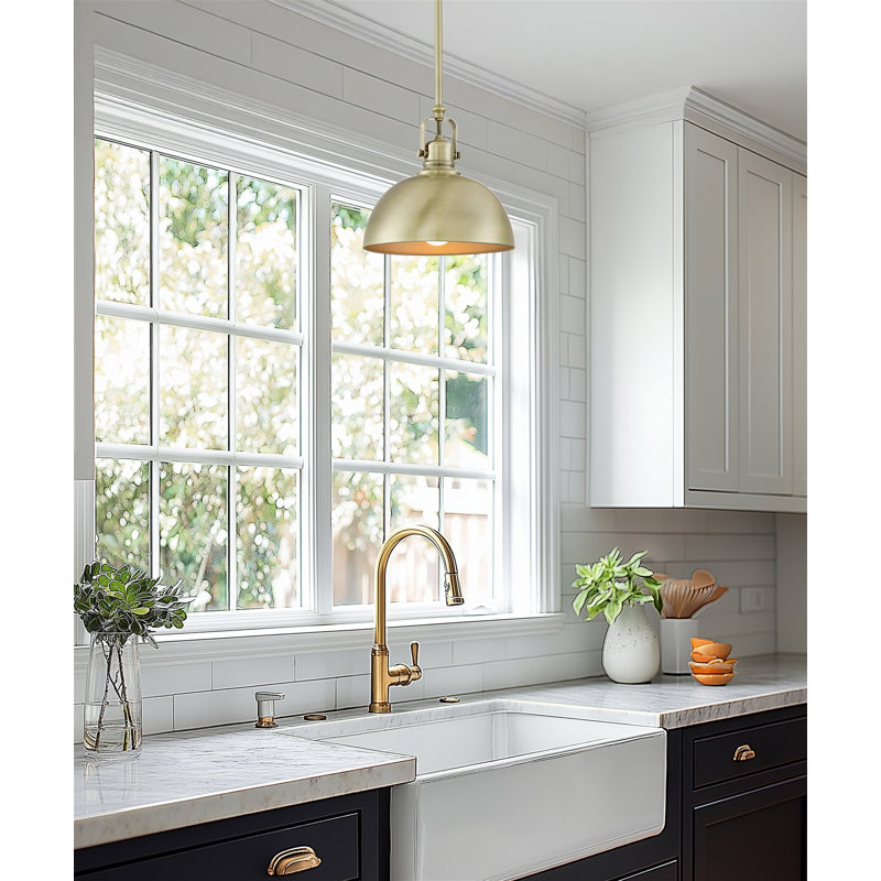 Tazewell 1 - Light Single Pendant, Brushed Brass