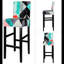 Housse pour tabouret de bar Jacquard - Paquet de 4 housses extensibles pour chaise de salle à manger pivotante courte