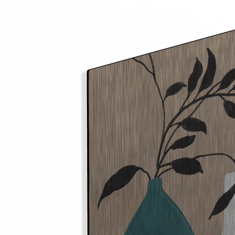  «Slender Stems 1 Blue» par Danhui Nai, art mural en métal, H 24 po x l 16 po