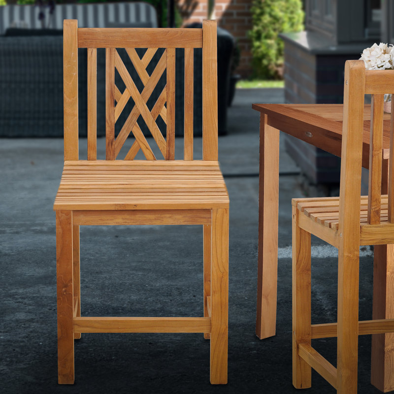 Chippendale Solid Wood Counter Stool