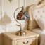 Lampe de table en vitrail 17,3 "H Tiffany, lampe de table en col de cygne rétro
