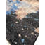 Tapis rose / noir en coton / laine à motif abstrait noué à la main 7 pi 11 po x 9 pi 9 po Abstract