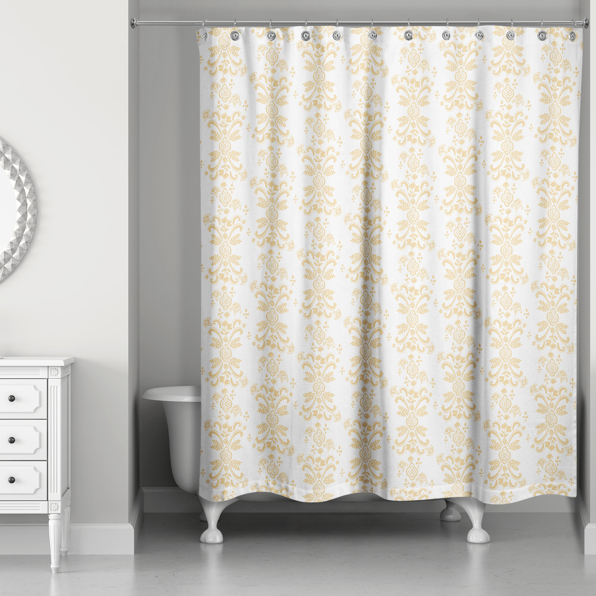 East Urban Home Floral Shower Curtain 