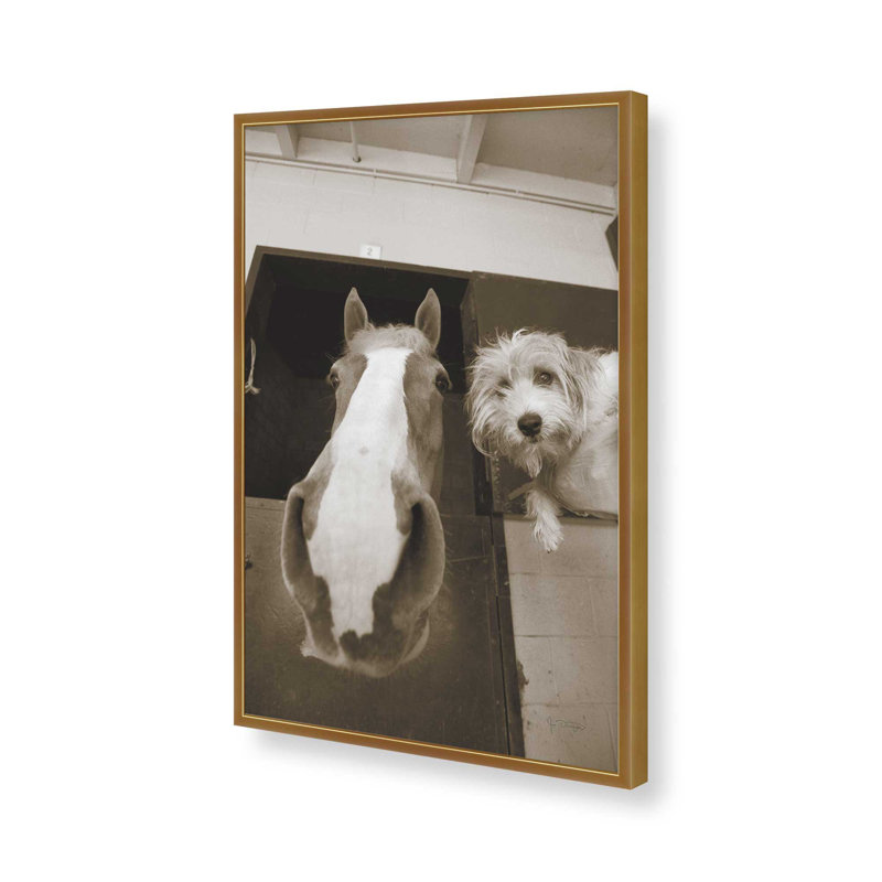 «Hanging Out» par Jim Dratfield, reproduction d'art, H 18 po x l 12 po, Or