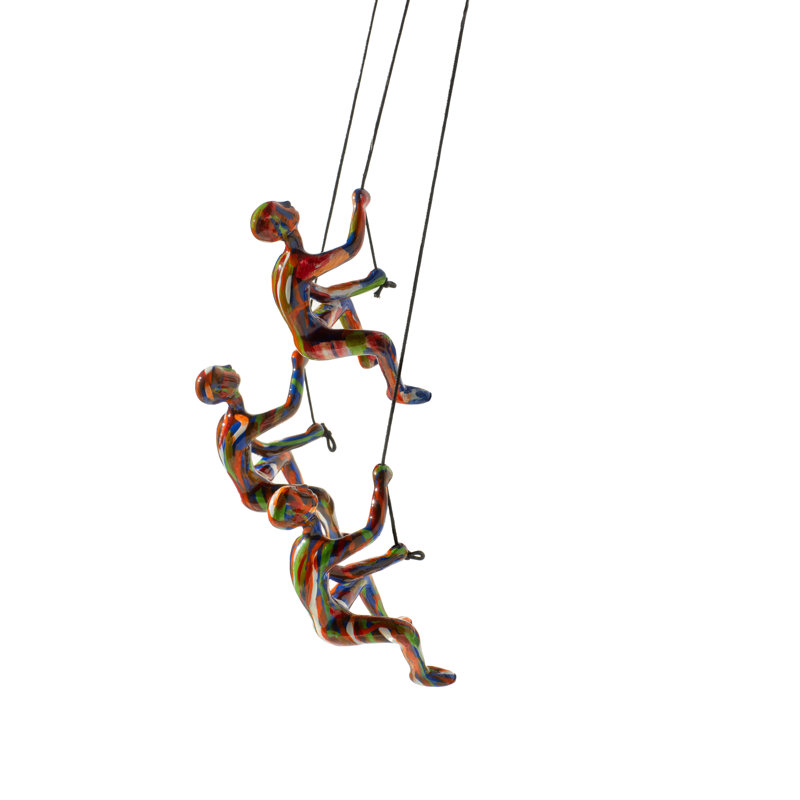 Billiejoe Climbing Man Wall Art, Multicolor