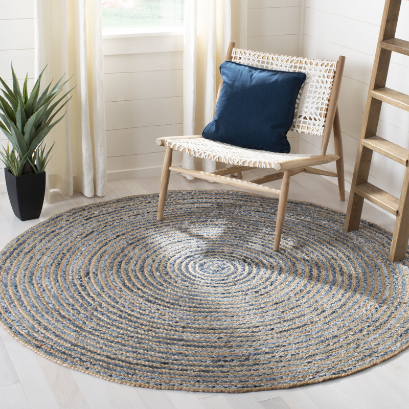 Williar Hand Woven Jute Rug, Round 4'