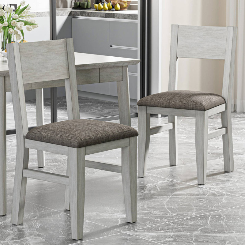 Ensemble de chaises de salle à manger en bois d'hévéa massif