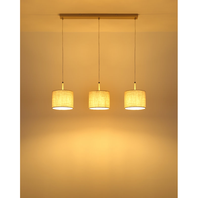 3 - Light Natural Geometric Pendant