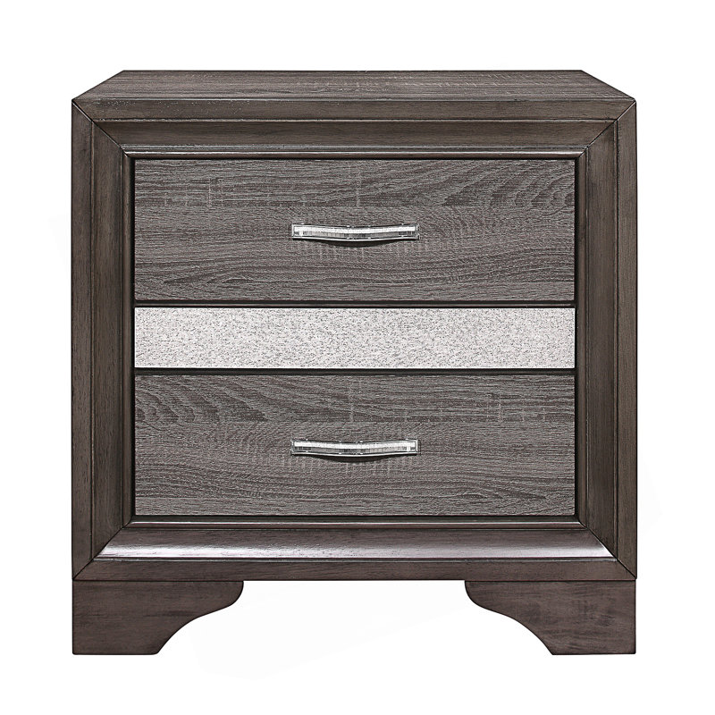 Two-Tone Finish Nightstand, End Table