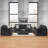 Roundhill Furniture Nolan Living Room Collection, Sofa Loveseat Chair and Ottoman, Lush Black-125812676