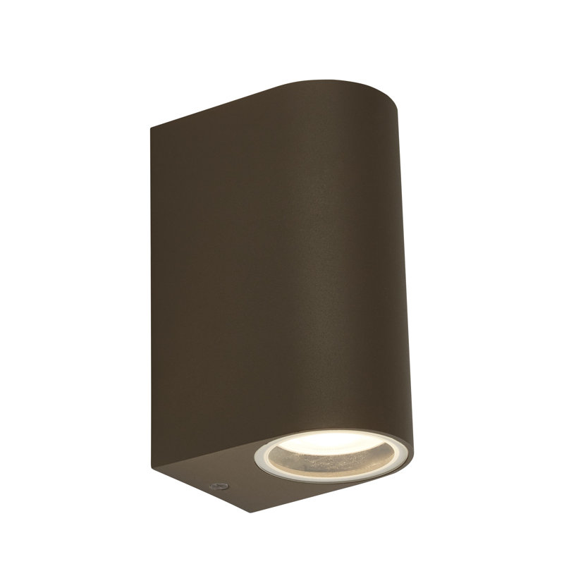 Amelia Powder Coated Finish 2 - Bulb 15cm H Outdoor Armed Sconce, Rust Brown