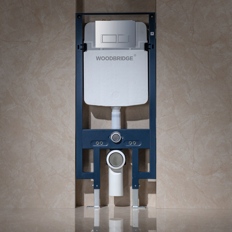 Système de transport de réservoir de toilette à double chasse encastré 0,8 GPF / 1,60 GPF, siège non inclus