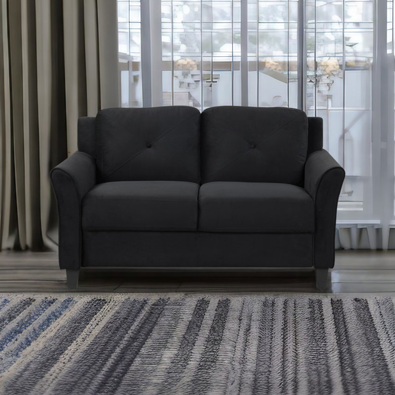 Ensemble de salon Enzi, 100% lin noir antique